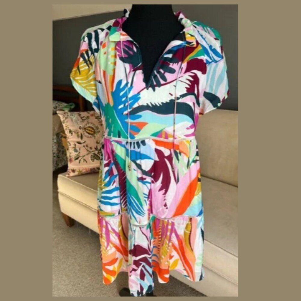 Marie Oliver 100% Silk Frida Flutter Sleeve Dress – Size Medium